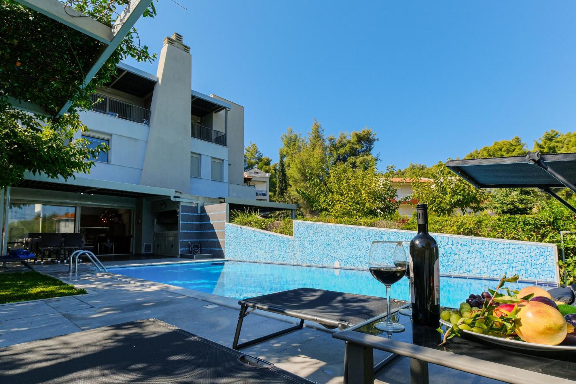 Deluxe Chrousso Pool Villa Palioúri Eksteriør bilde